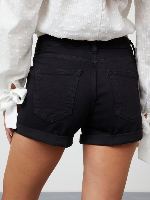 Short de Mezclilla Mom Slim Negro - Imagen 2