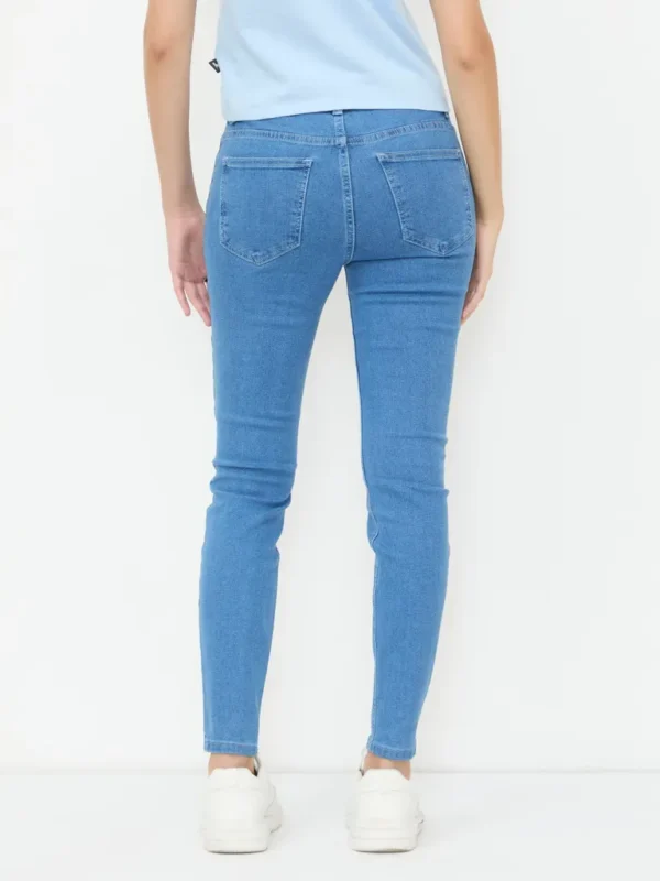 Jeans Skinny Tiro Regular Azul - Imagen 3