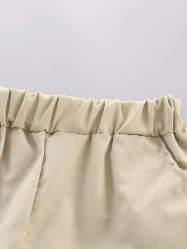 Camisa Y Pantalones Cortos De Bolsillo Con Parche Y Estampado De Automóviles - Imagen 3