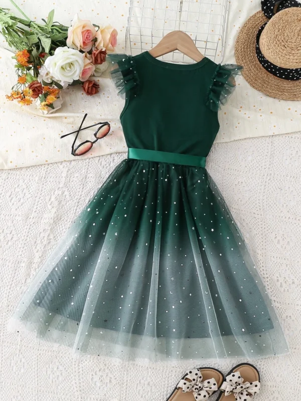 Vestido Para Adolescentes Con Parches De Estrellas Y Lunas - Imagen 2