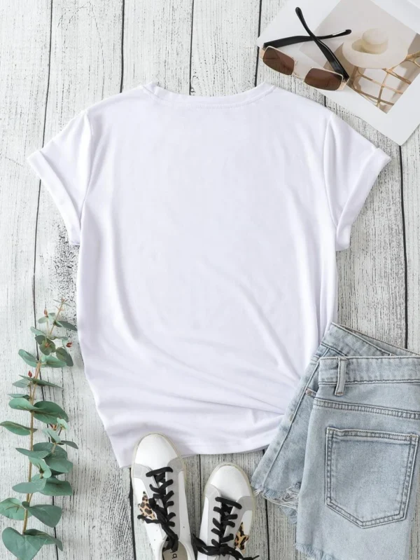 Camiseta con estampado de edificio y slogan - Imagen 2
