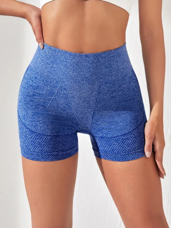 Shorts deportivos azules con cintura ancha