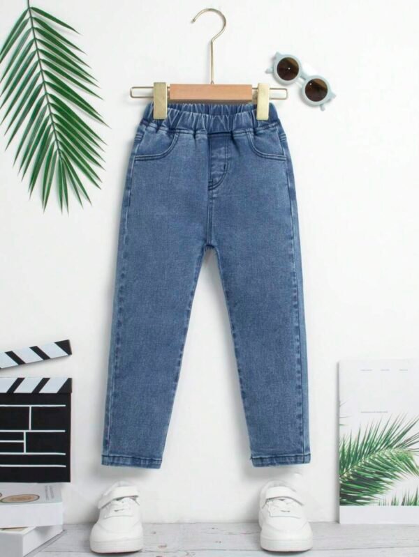 Jeans holgados con bolsillos y cintura elástica para niño