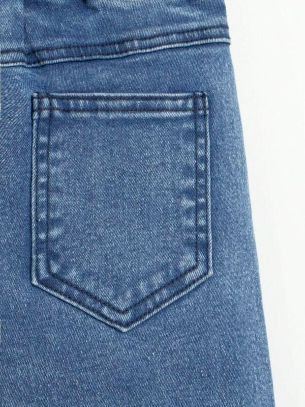 Jeans holgados con bolsillos y cintura elástica para niño - Imagen 2