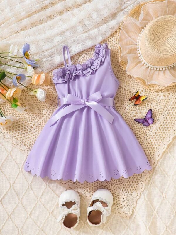 Vestido asimétrico elegante y lindo para bebé niña