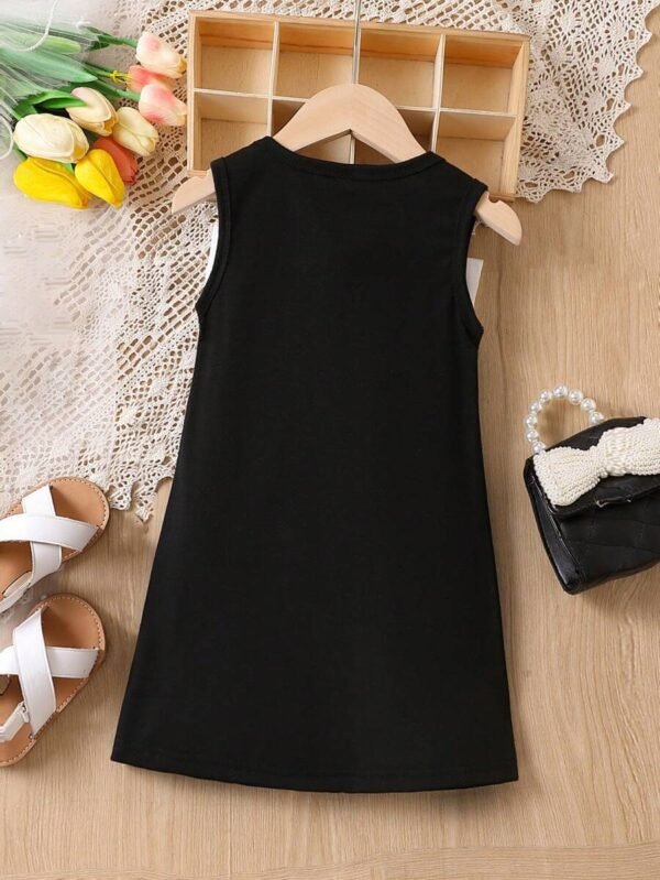 Vestido De Tirantes Para Niña Con Lazo En La Parte Delantera - Imagen 2