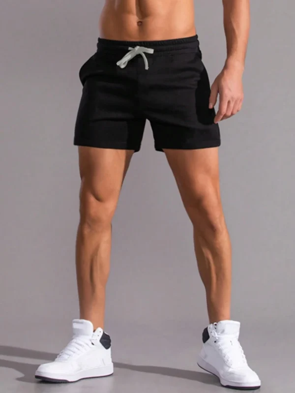 Shorts de cintura con cordón con bolsillo oblicuo