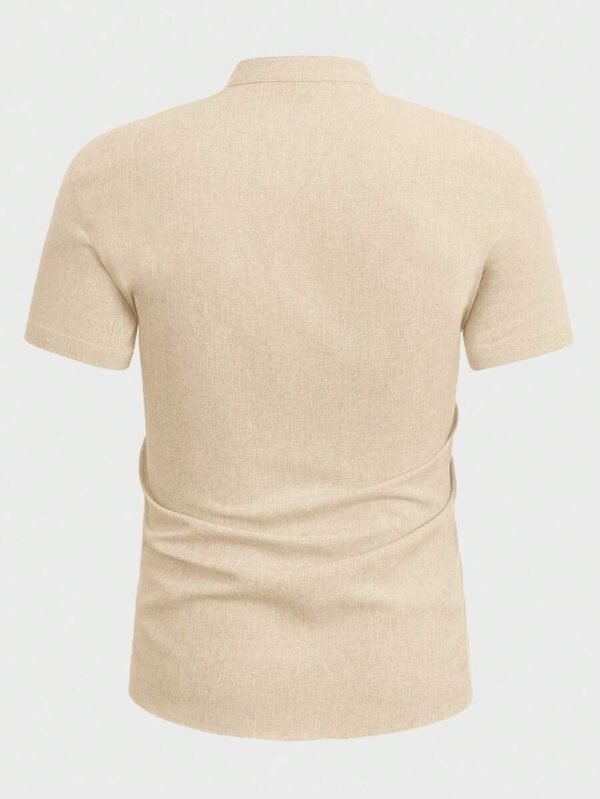 Camisa de cuello alto con parche de bolsillo - Imagen 2