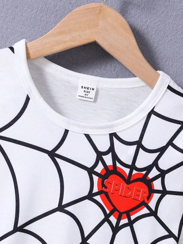 Camiseta De Manga Corta Impresa Con Patrón Para Niño - Imagen 2