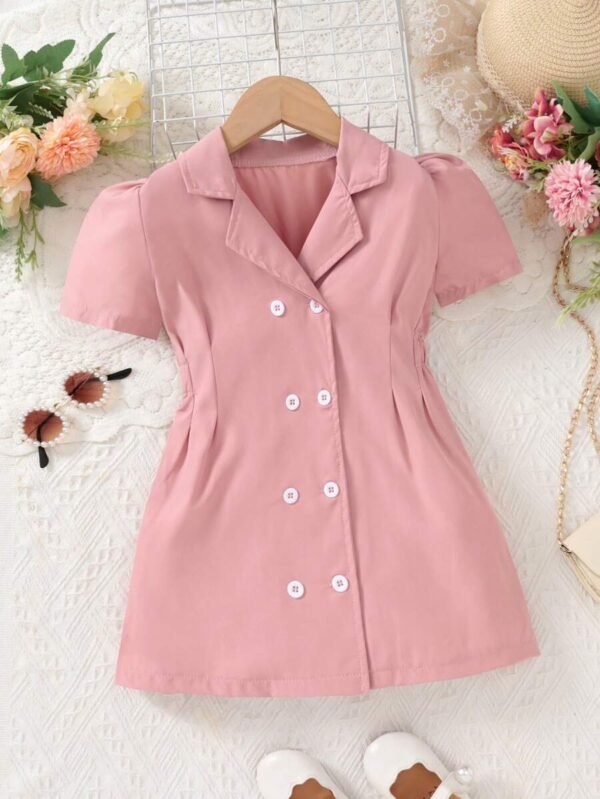 Vestido De Verano De Mangas Abullonadas Para Niñas
