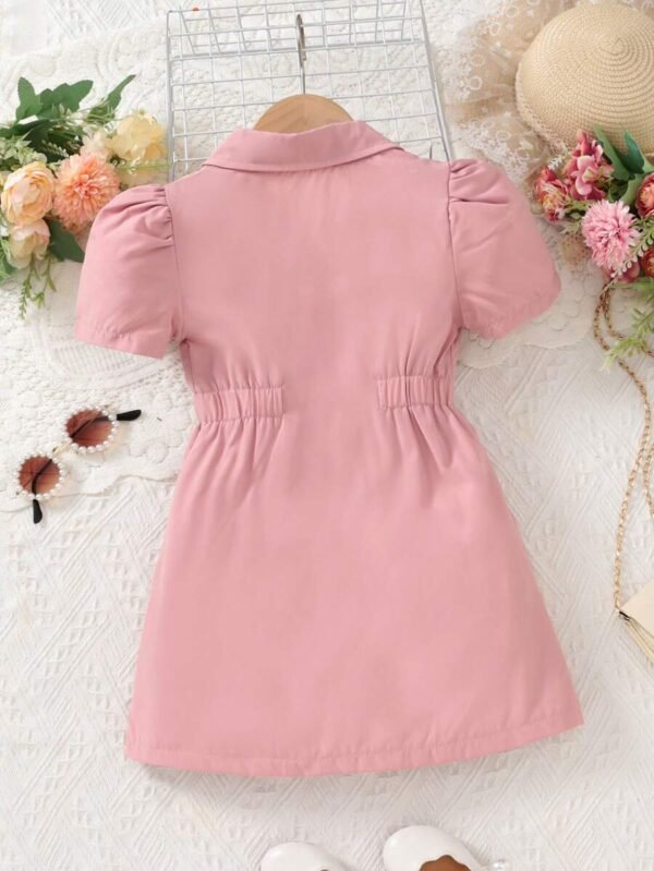 Vestido De Verano De Mangas Abullonadas Para Niñas - Imagen 2