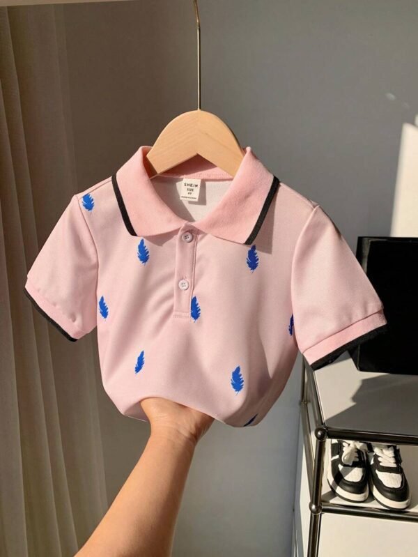 Camisa Polo De Manga Corta Y Estilo Universitario