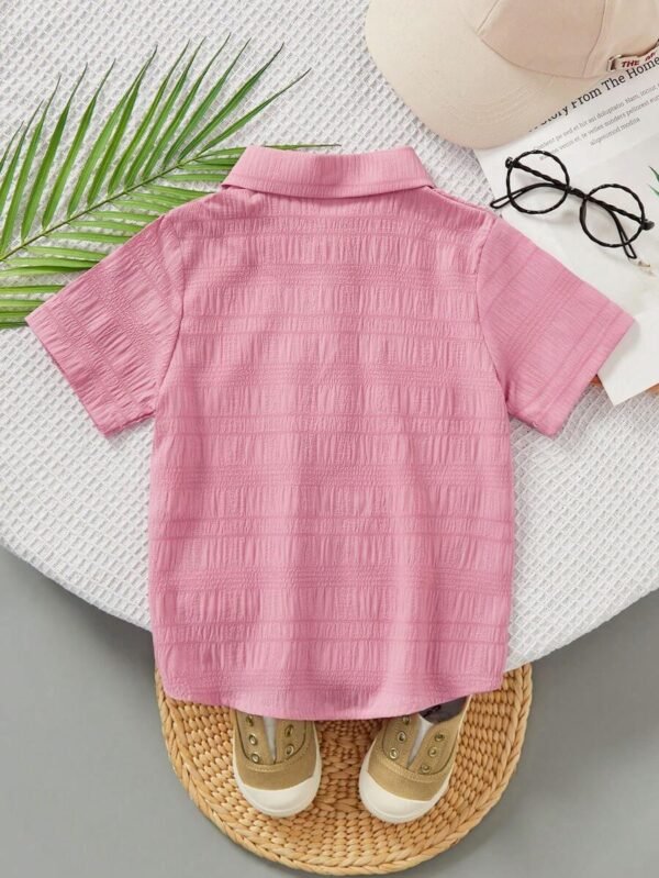 Camisa Cómoda De Verano Con Textura Sólida - Imagen 2