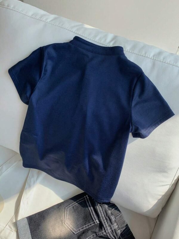 Camisa Tipo Polo Holgada Y Tejida Con Cuello Vertical - Imagen 3