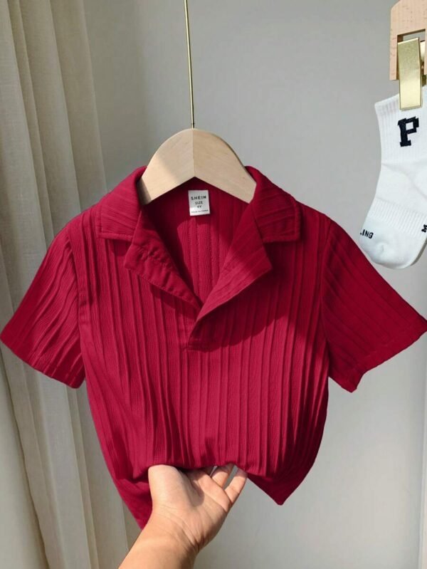 Camisa de manga corta cómoda, de moda, simple y práctica