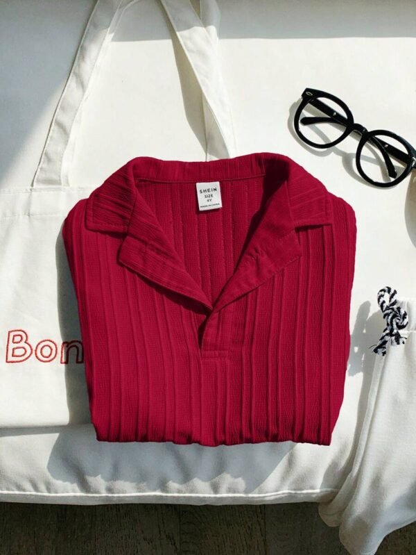 Camisa de manga corta cómoda, de moda, simple y práctica - Imagen 3