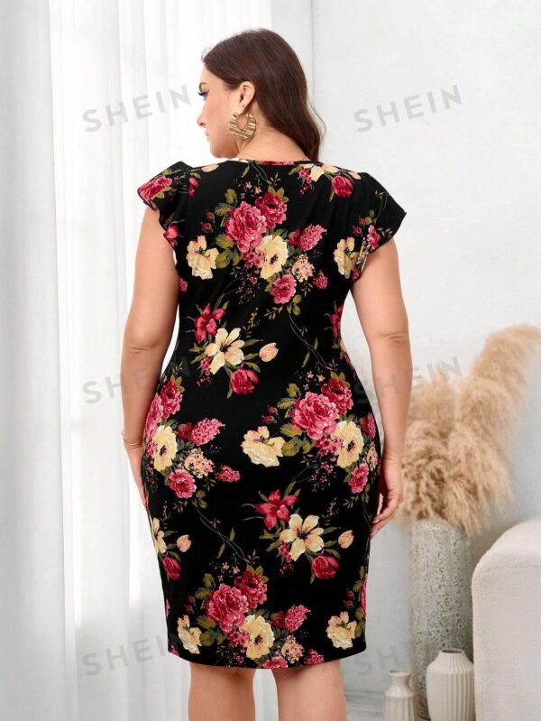 Vestido con estampado floral y ribete de volantes - Imagen 2