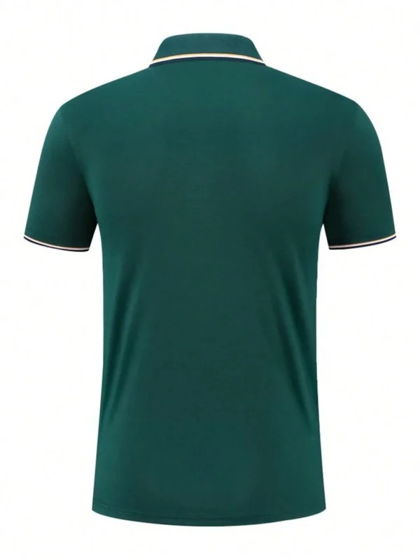 Camiseta polo diaria sencilla de unicolor - Imagen 2
