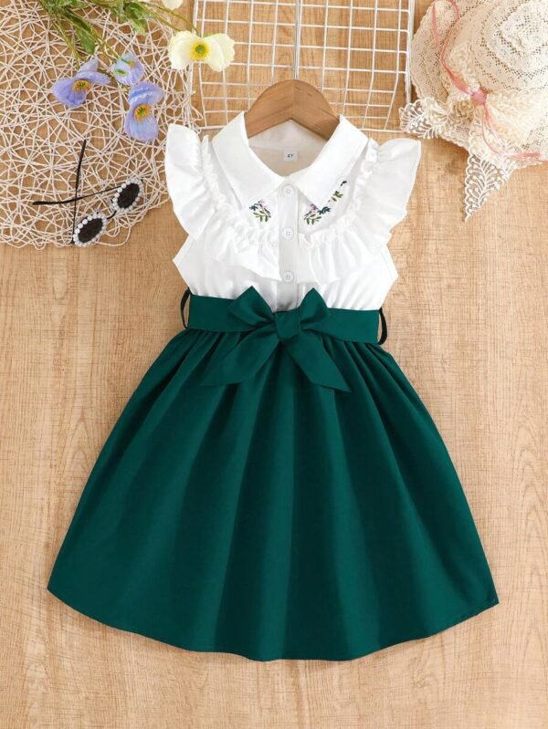 Vestido informal sin mangas de estilo elegante con cuello vuelto