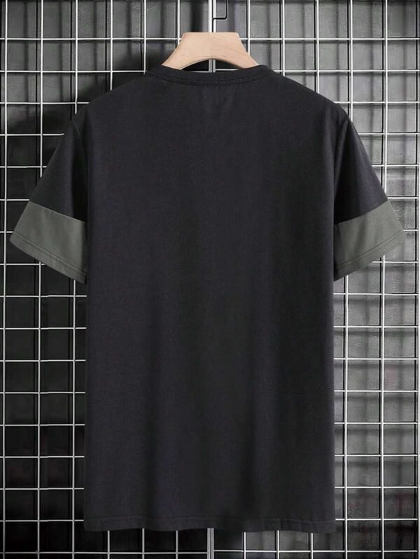 Camiseta de dos tonos con estampado de letra - Imagen 2