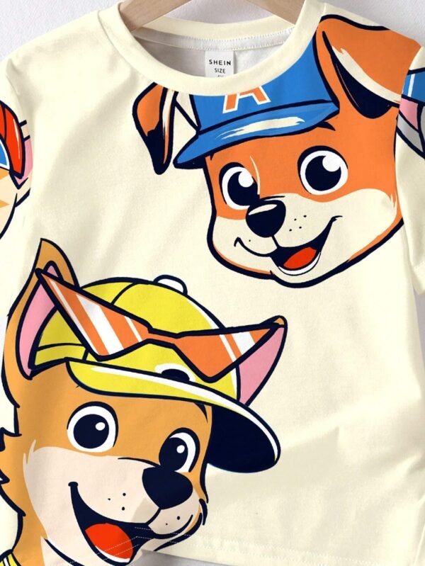 Camiseta manga corta holgada con estampado para niño - Imagen 2
