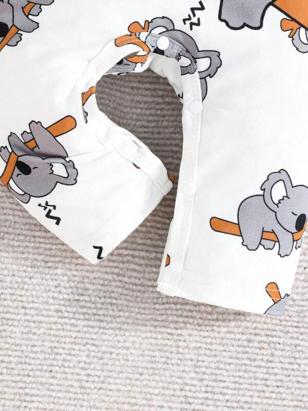 Mono de manga larga con estampado de koalas lindo para niños pequeños y bebés - Imagen 3