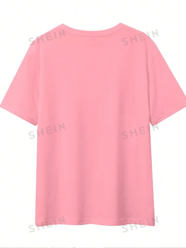 Camisetas de manga corta con estampado navideño para mujer - Imagen 3