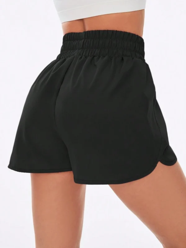 Pantalones cortos deportivos de verano de cintura elástica de unicolor - Imagen 2