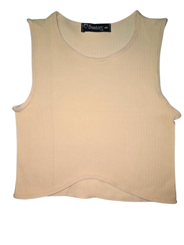 Top tank corto unicolor