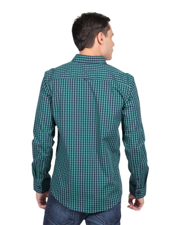 Camisa Cuadro Casual Slim Fit De Manga Larga - Imagen 2