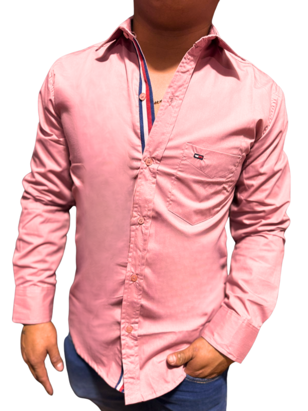 Camisa Manga larga Slim Fit Para Hombre Casual Vestir