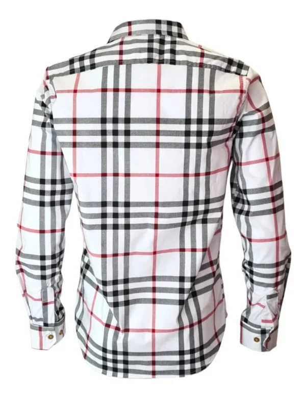 Camisa Cuadro Casual Slim Fit, Moda Caballero Manga Larga - Imagen 2