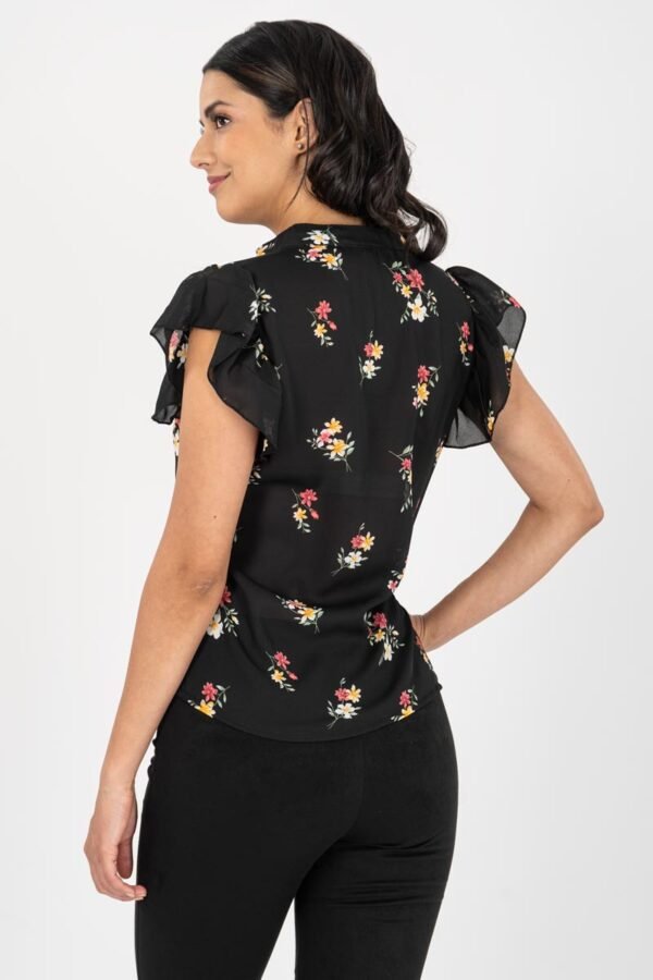 Blusa floral manga corta - Imagen 2