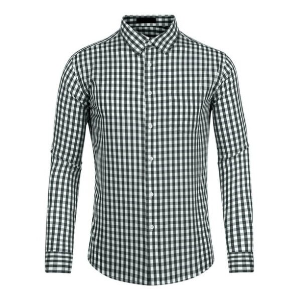 Camisa de Cuadros Chicos Casual Manga Larga