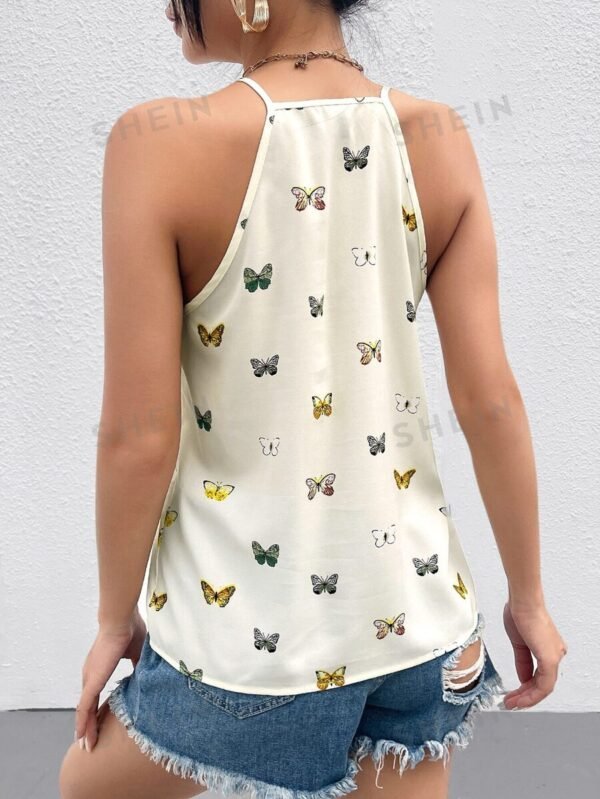 Blusa de tirantes con estampado de mariposa - Imagen 2