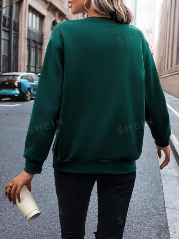 Sudadera térmica con estampado de corazón y estampado de leopardo - Imagen 3