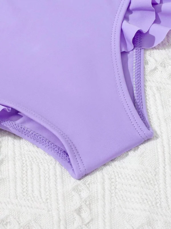 Ropa de playa de verano para bebé niña con estampado floral - Imagen 2