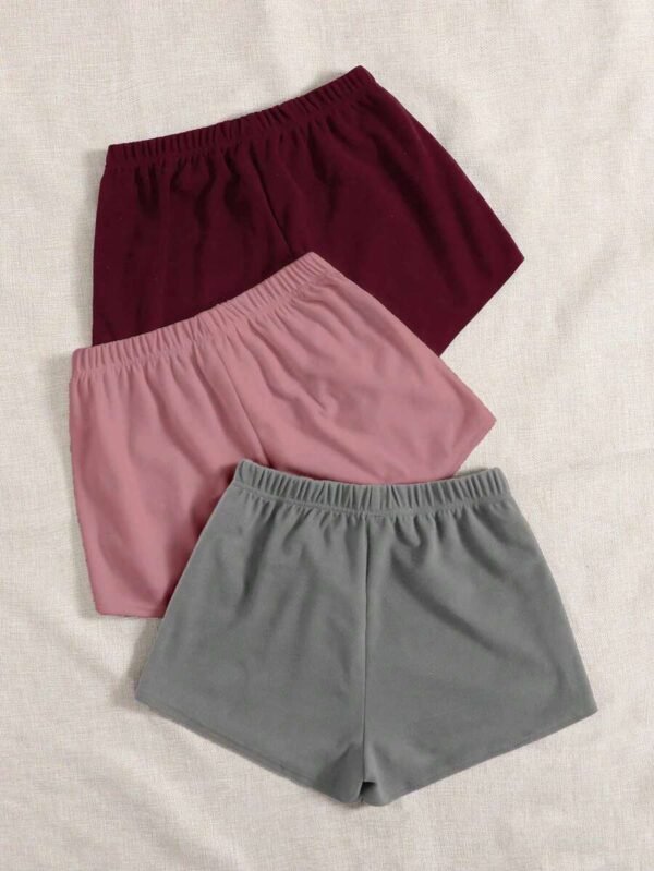 Shorts homewear unicolor de cintura con nudo para chica - Imagen 3