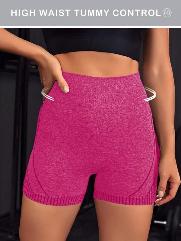 Shorts deportivos inconsútil con estiramiento alto - Imagen 3