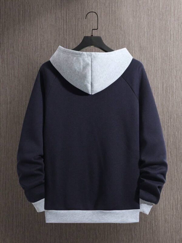 Sudadera Con Capucha Con Cordón Y Estampado De Letras Para Hombre - Imagen 3