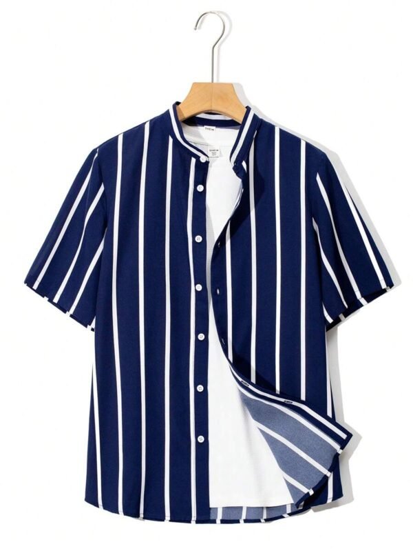 Camisa de manga corta a rayas para chico adolescente