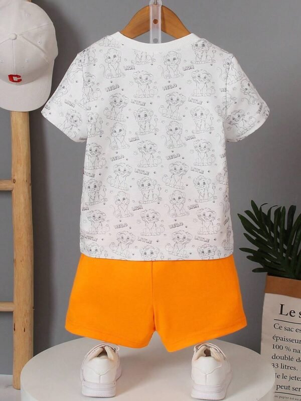 Conjunto De Camiseta De Manga Corta Y Pantalones Cortos Para Niño - Imagen 2