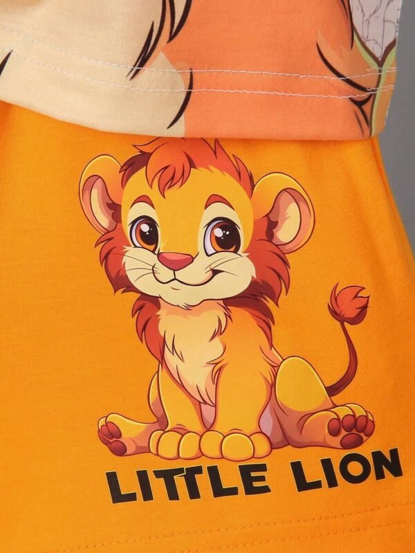 Conjunto De Camiseta De Manga Corta Y Pantalones Cortos Para Niño - Imagen 4