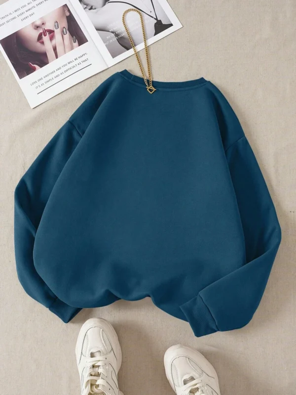 Sudadera con cierre y estampado floral y de letras - Imagen 3