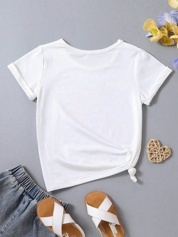 Camiseta Impresa Con Caricatura De Personaje Para Niñas - Imagen 2
