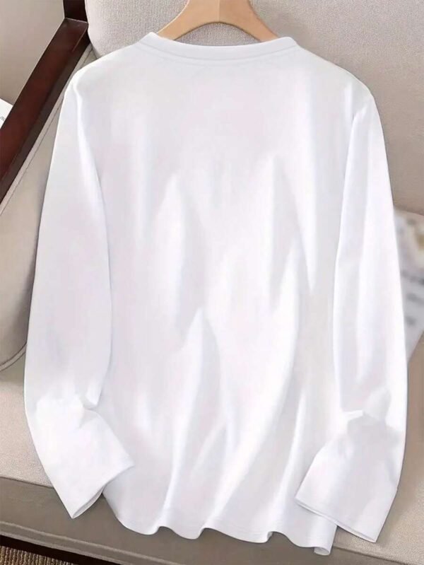 Camiseta de manga larga con estampado de letras - Imagen 3