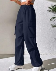 Pantalones De Vestir De Carga Con Bolsillos Con Solapa