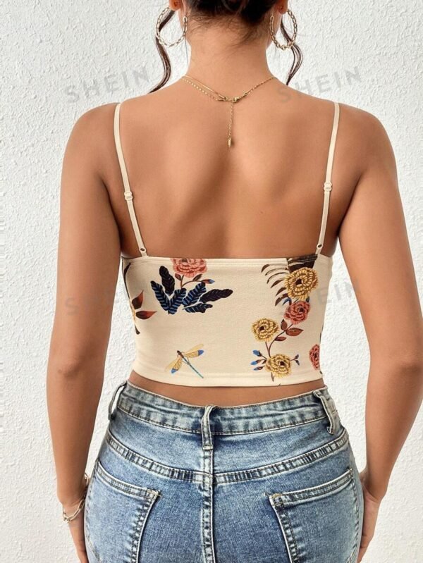 Top de camisola con estampado floral - Imagen 2