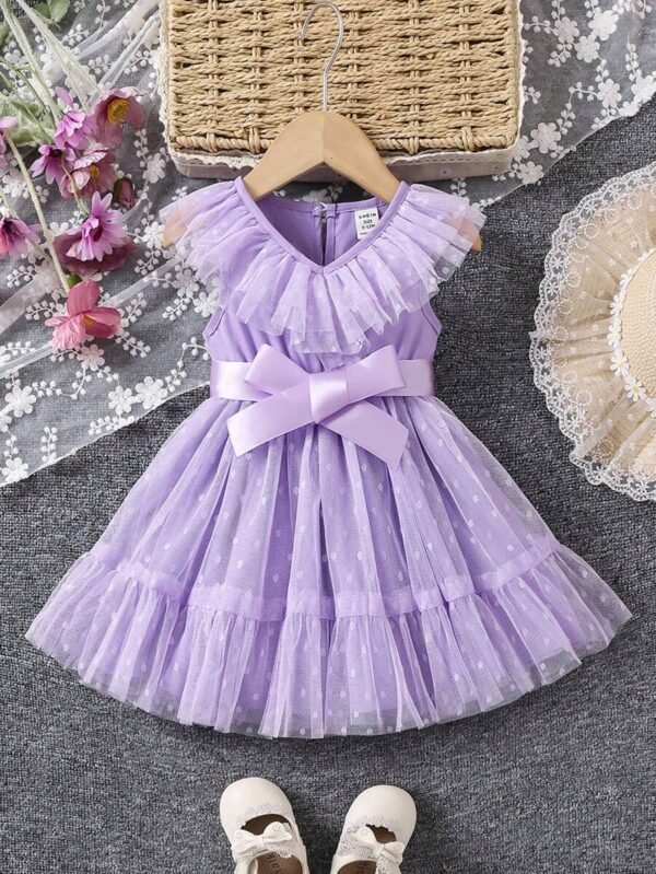 Vestido sin mangas elegante y lindo para niña bebé