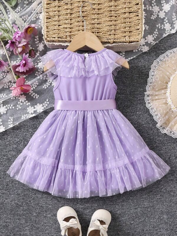 Vestido sin mangas elegante y lindo para niña bebé - Imagen 3
